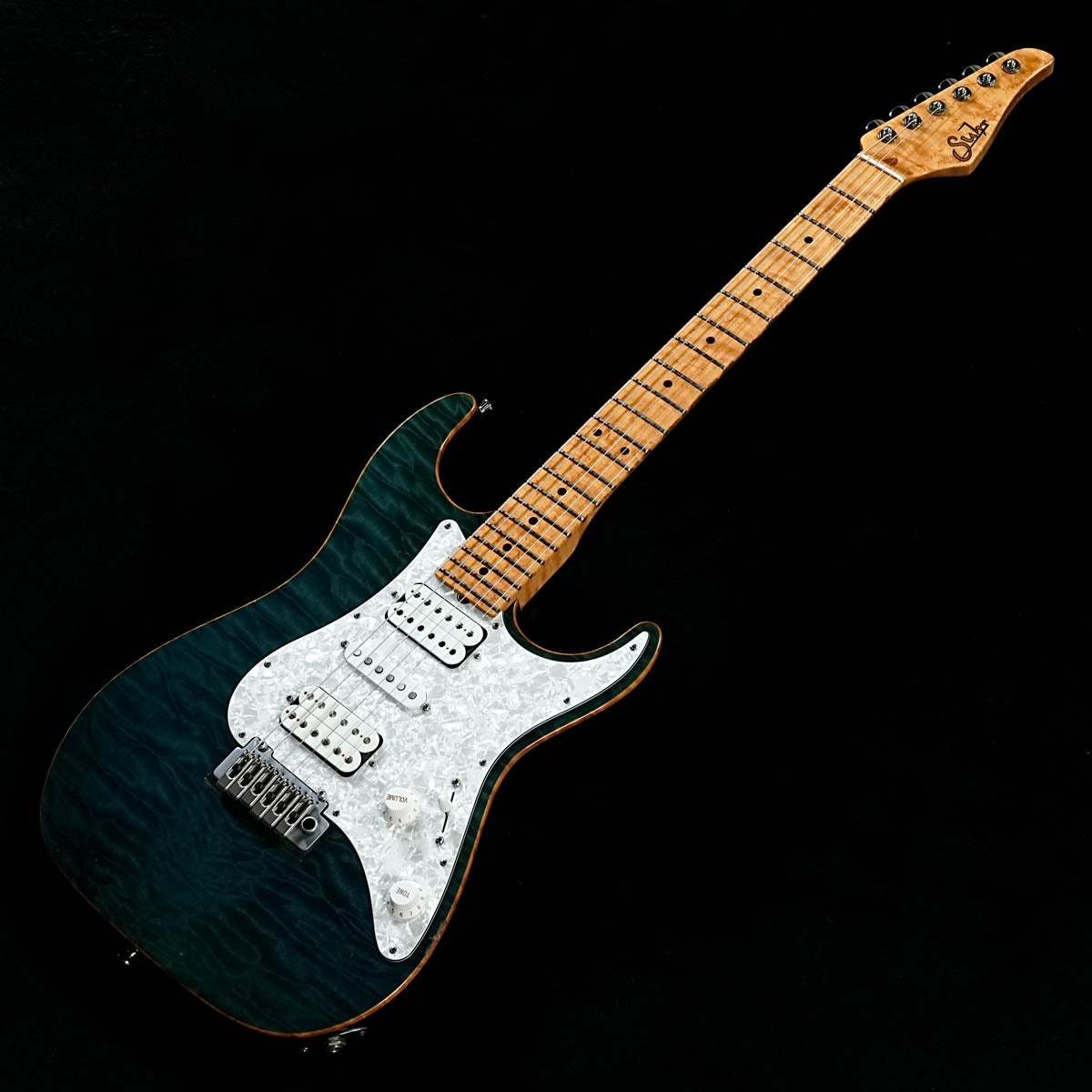 Suhr Standard Quilted Maple Top Birdseye Neck Trans Blue 2002
