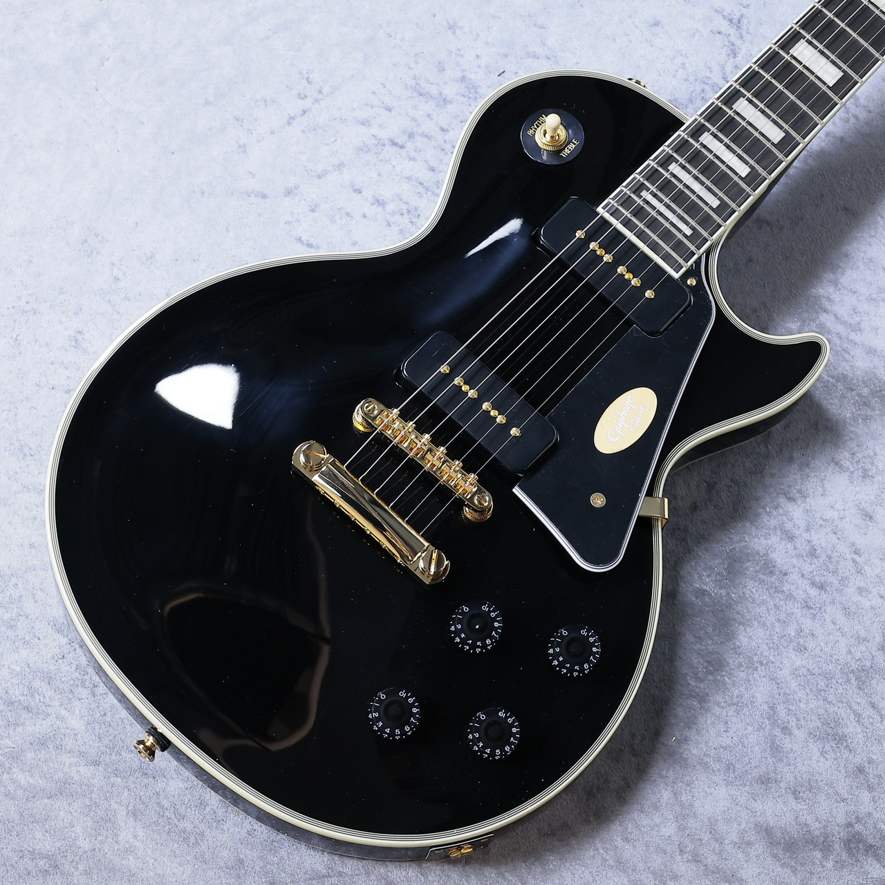 Epiphone Les Paul Custom p-90 Ebony #25031523221【3.87kg