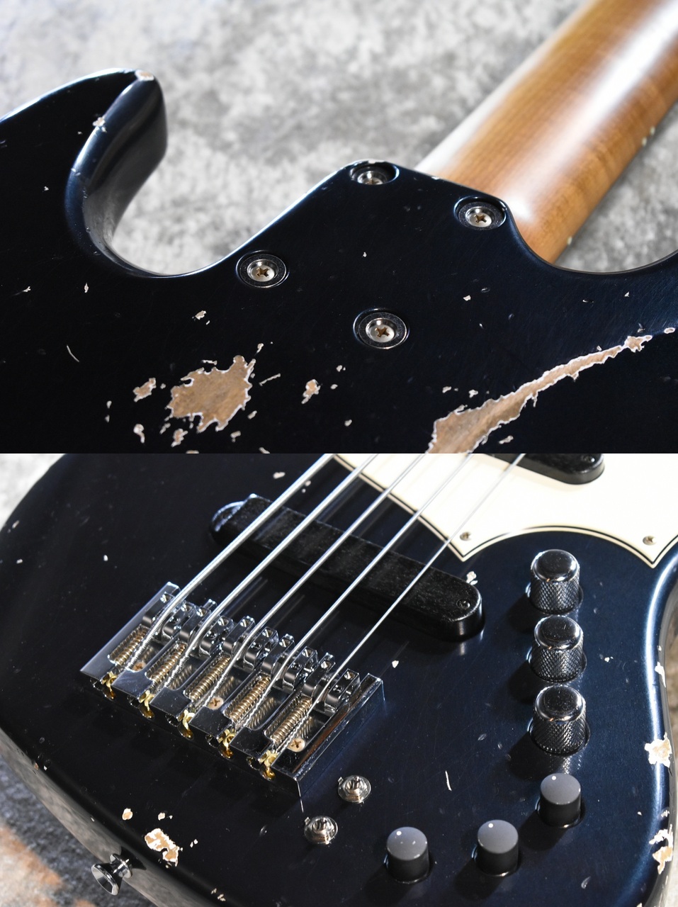 オーダーメイドエレキベース Xotic XJ-1T 5st Alder RM-Neck RW-FB MH -Mercedes Blue-Lacquer M