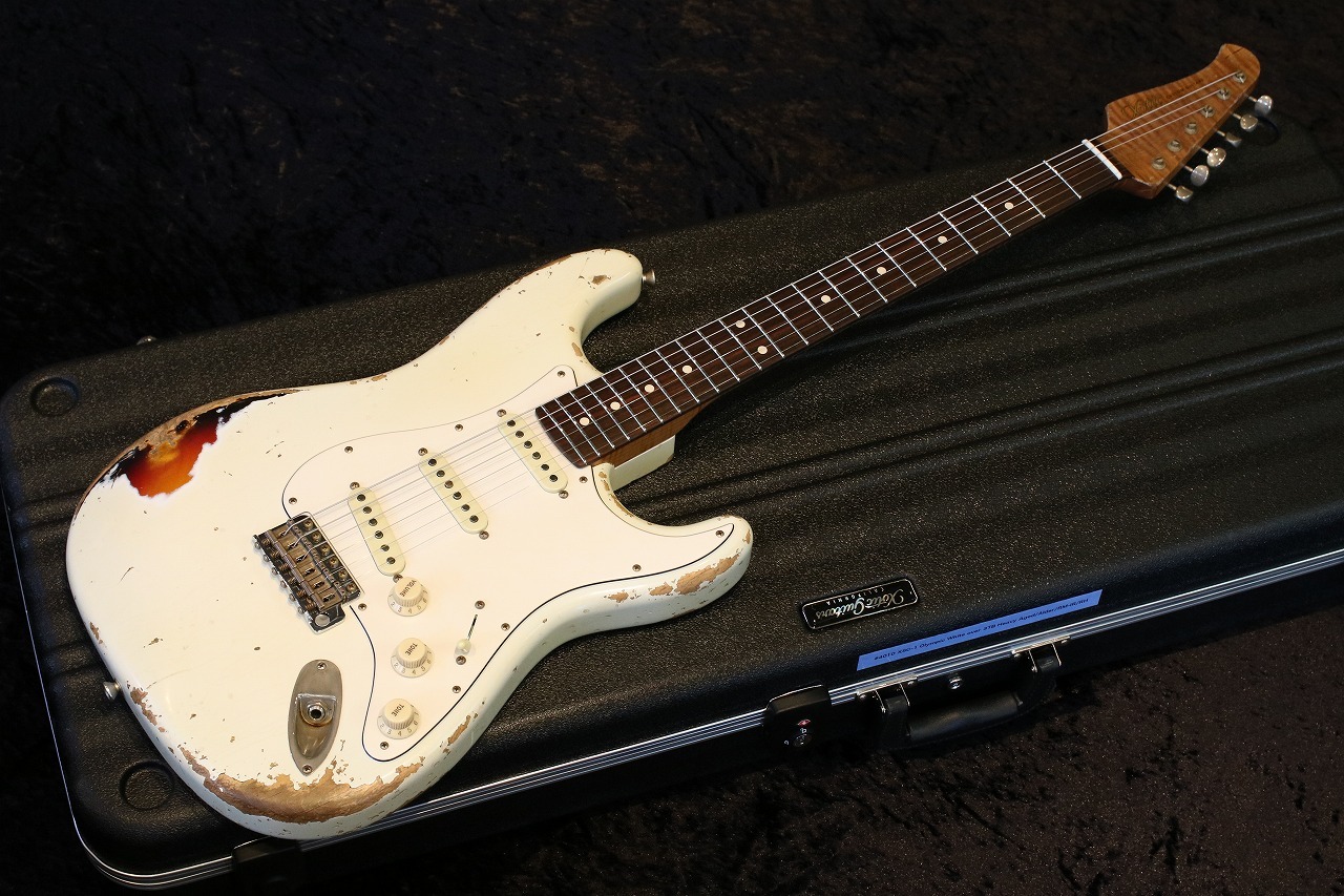 Xotic XSC-1 Olympic White over 3TB, Heavy Aged 