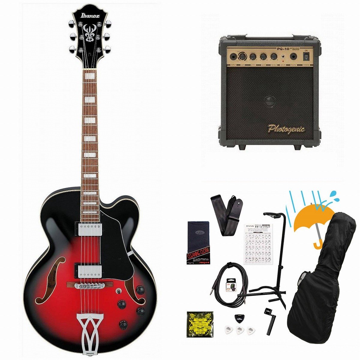 Ibanez AF75-TRS フルアコ(海外仕様独占モデル) Ibanez AF75-TRS Transparent Red Sunburst [海外仕様独占モデル