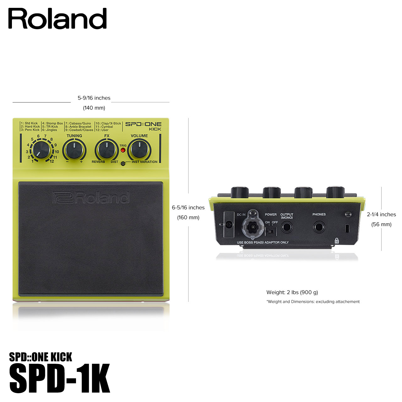 Roland SPD-1K [ SPD::ONE KICK / 電源アダプタ(PSA-100S2)セット