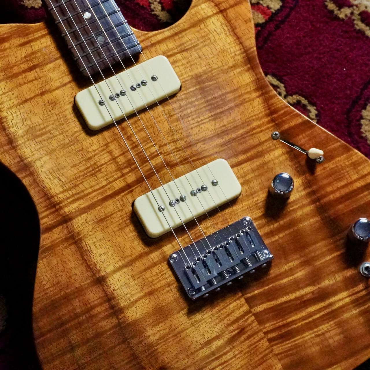 Melancon P-90 Artist Flame Koa Top / Brazilian Rosewood 2007