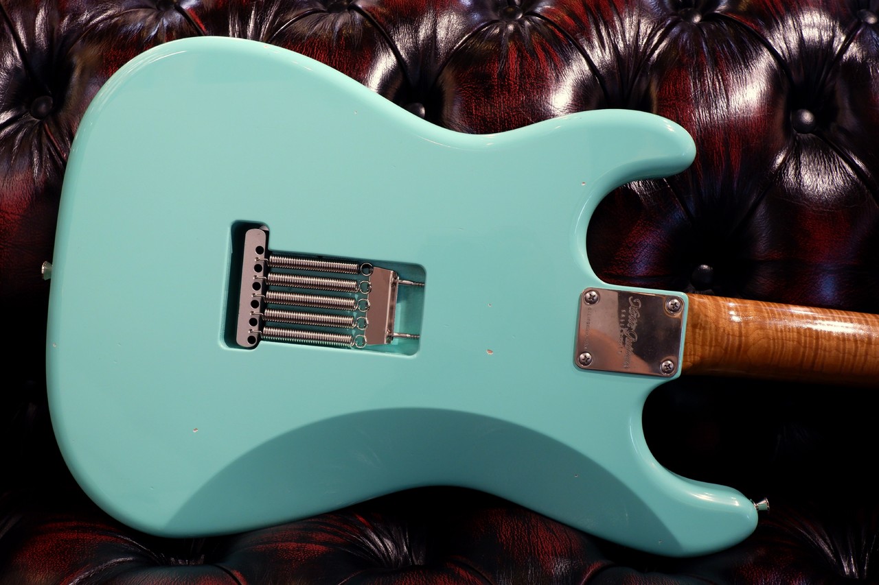 Xotic XSC-2 5A Grade Flame Maple Neck Light Aged ~Seaform Green
