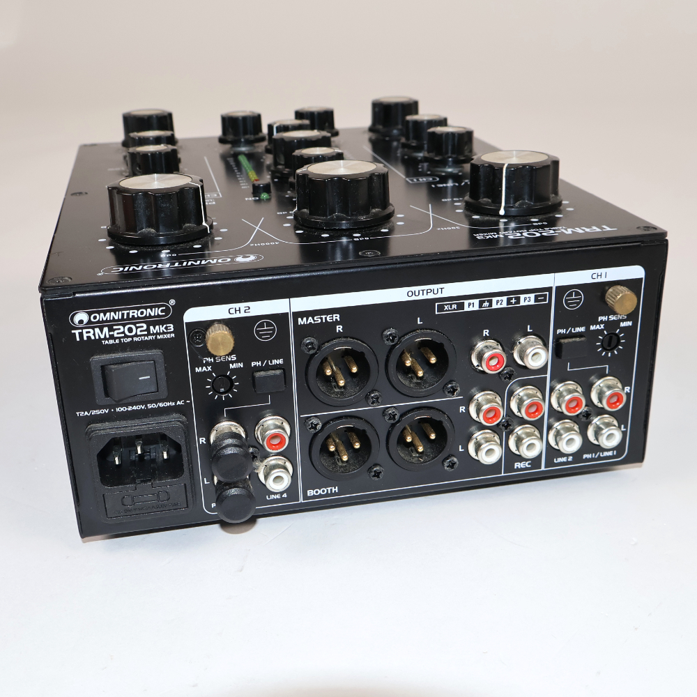 未使用品 Omnitronic TRM-202 MK3 2chロータリーミキサー Omnitronic 【中古】 2ch DJ用ロータリーミキサー Omnitronic