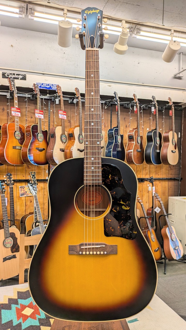 Epiphone アコースティックギター j-45 サンバースト ケース付き 楽天市場】Epiphone エピフォン アコースティックギター J-45