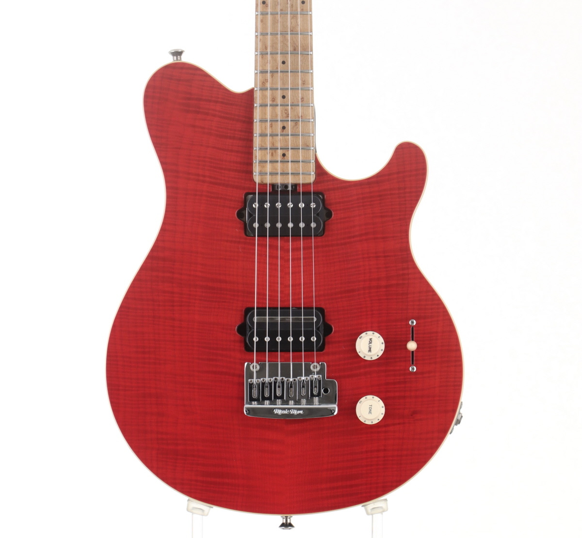 MUSIC MAN Axis Super Sport HH Tremolo Translucent Red MOD ［3.33kg