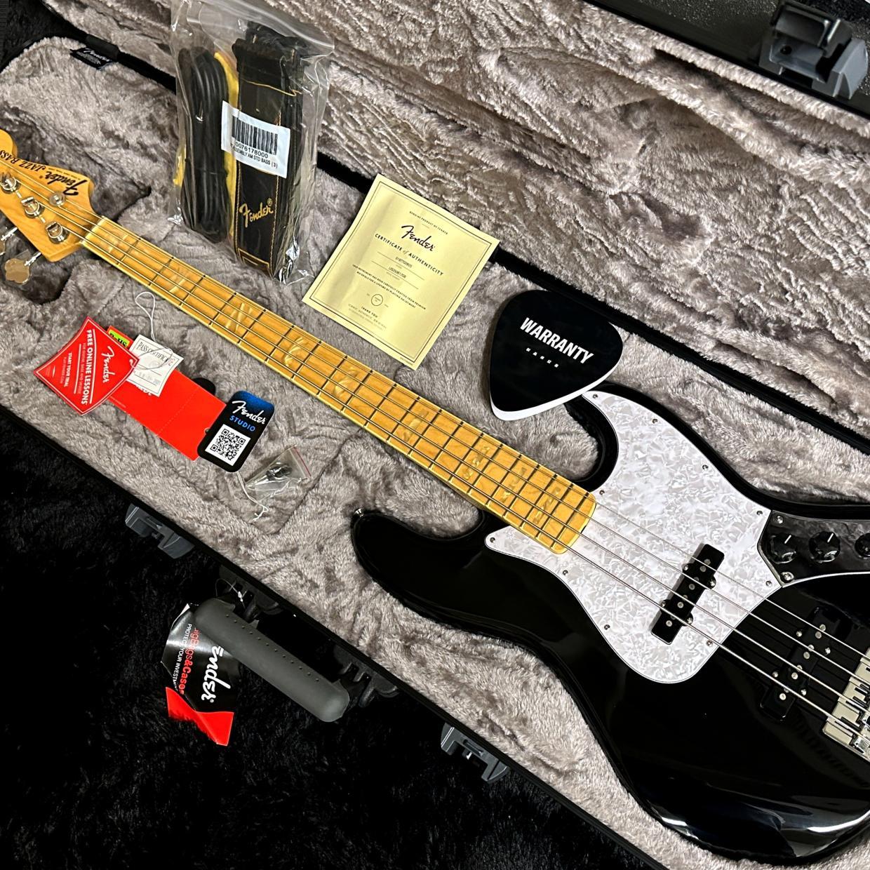 Fender U.S.A. Geddy Lee Jazz Bass, Maple Fingerboard, Black 【特価