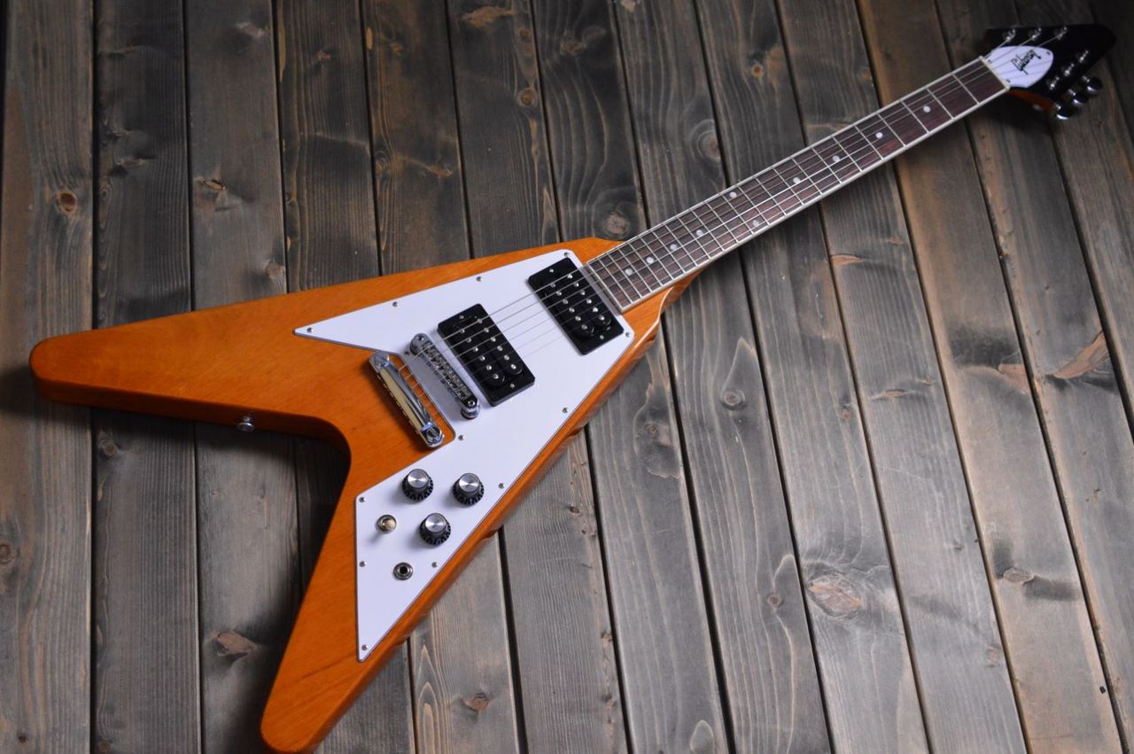 【希少】TOMSOM Flying V TYPE フライングV エレキギター Gibson 70s Flying V Antique Natural エレキギター フライングV