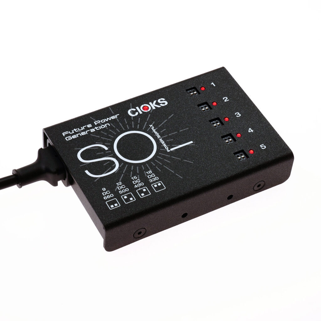 CIOKS SOL パワーサプライ 電圧切替 9V 12V 15V 18V 新製品！！！ CIOKS / SOL Power Supplies 高電流の5系統出力を装備