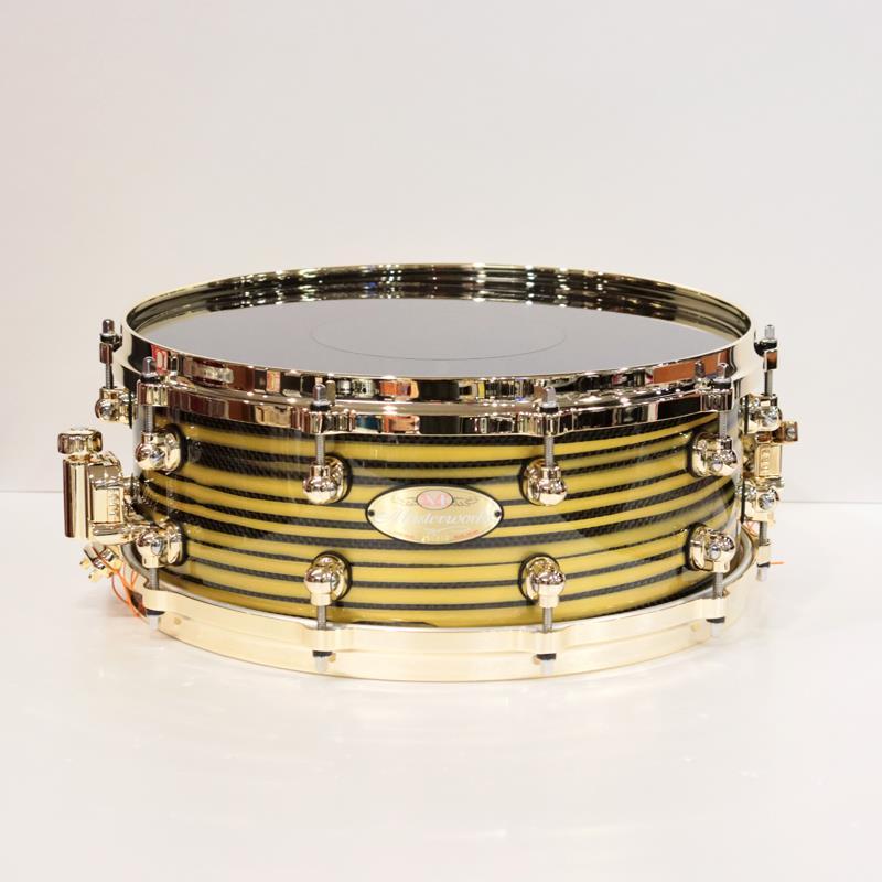 ウィンドウチャイム　ゴールド　Pearl Pearl Masterworks Snare Drum 14x5.5 - Gold Swirl on Black