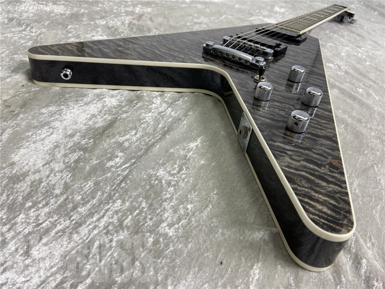 SCHECTER USA V-1 Quilted Maple Top (See Thru Black)（中古/送料無料