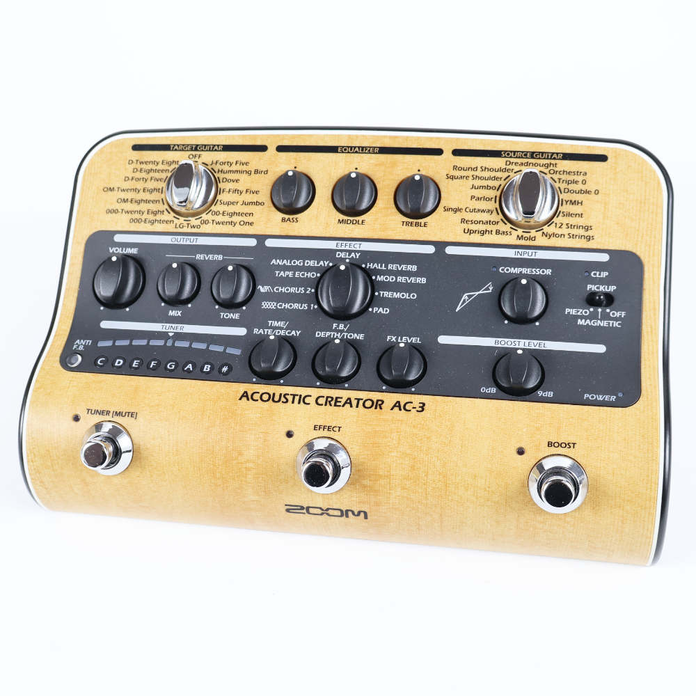 ZOOM 【中古】 アコースティックギター用プリアンプ ズーム ZOOM AC-3