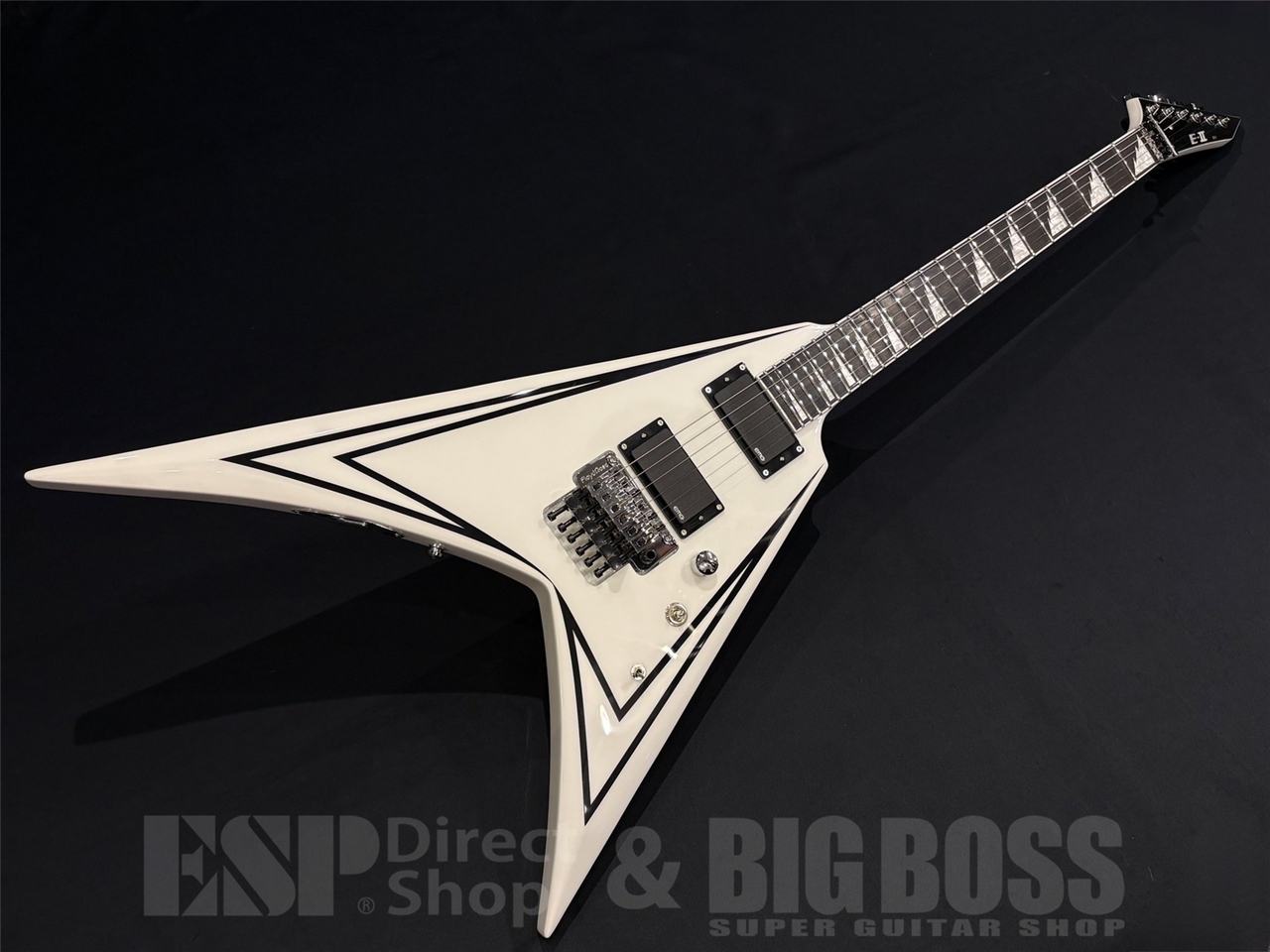 E-II SV ホワイト フライングv E-II SV / White w/Black Stripes（新品/送料無料）【楽器検索デジマート】