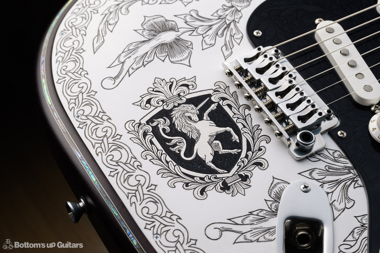 ICテールフラッシュクルクルキジマキタコイノウエ当時物希少 IHush Guitars 新作 - ST UNICORN All Rosewood BUG 20th Anniversary