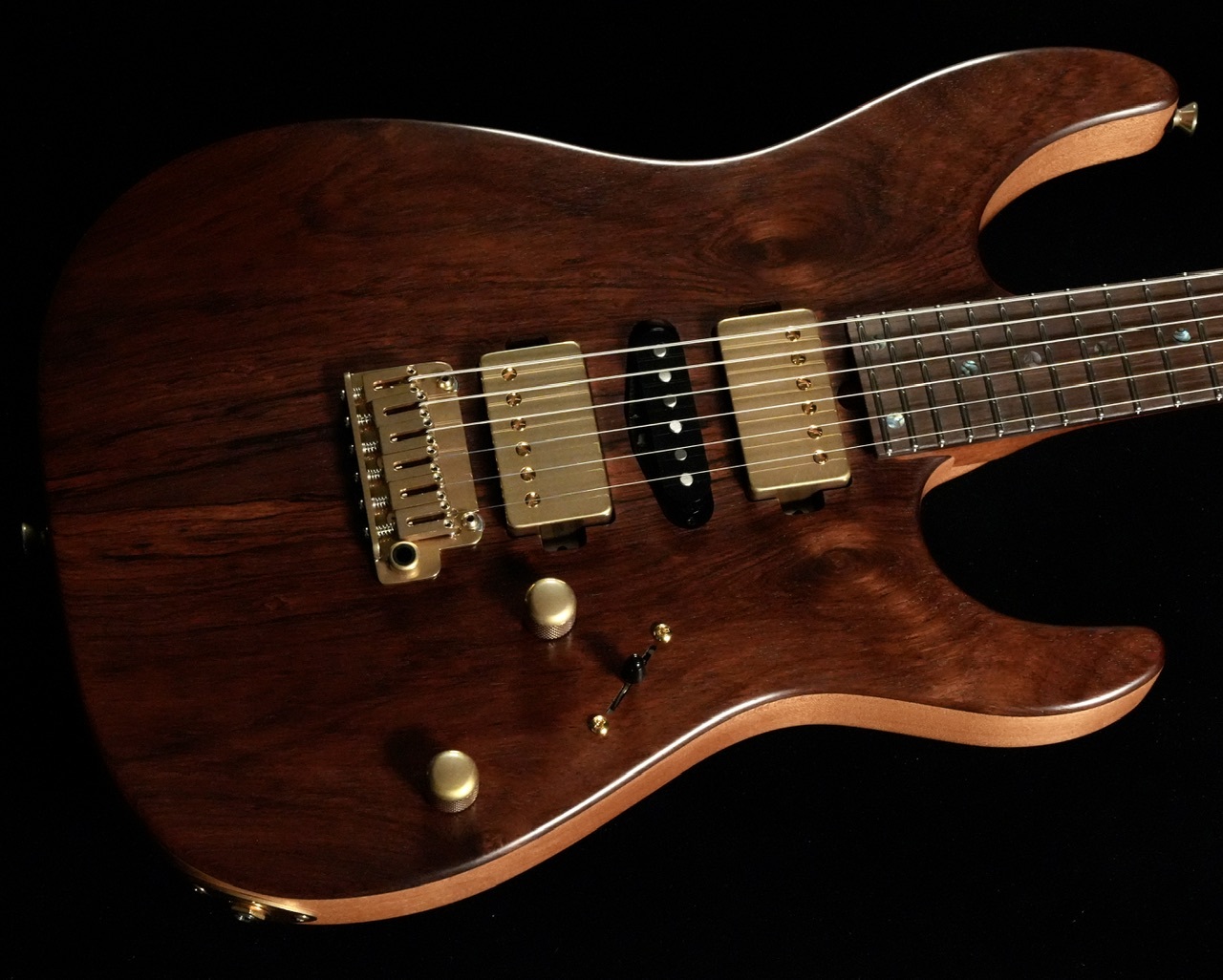 T's Guitars DST-24/Brazilian Rosewood FB & Body Top【Curly