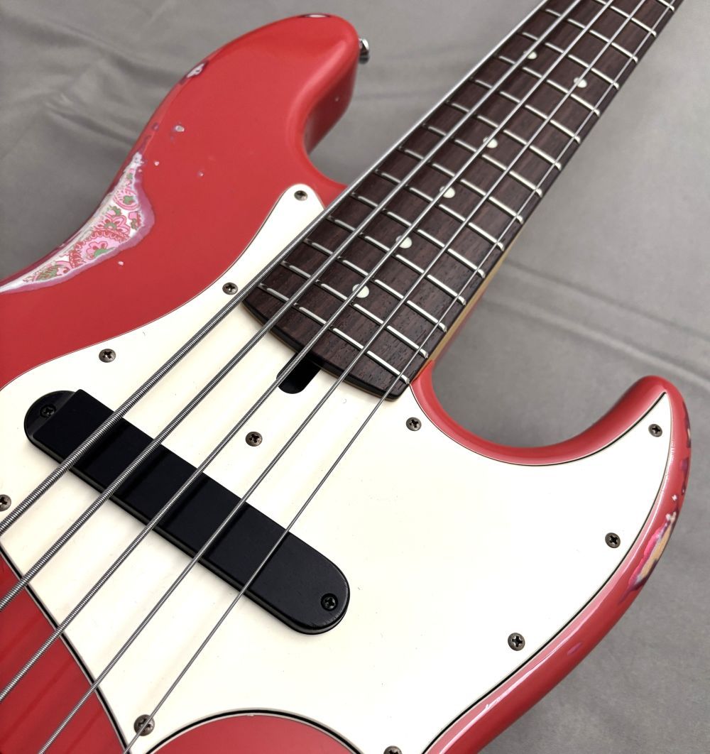 xotic xj 1t 5st 用 lindy fralin ピックアップ Xotic XJ-1T 5st Alder/R/Roasted -Fiesta Red over Pink Paisley /MH