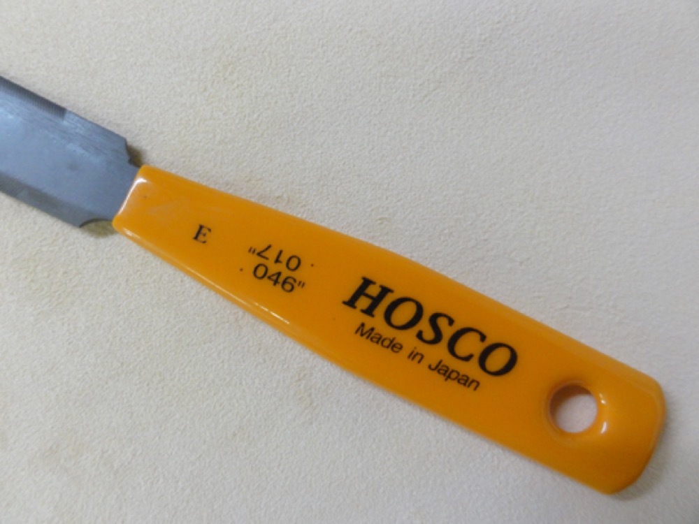 HOSCO Luthiers Tools ブラックナットファイル(L=95mm) ブラックオキサイド処理 