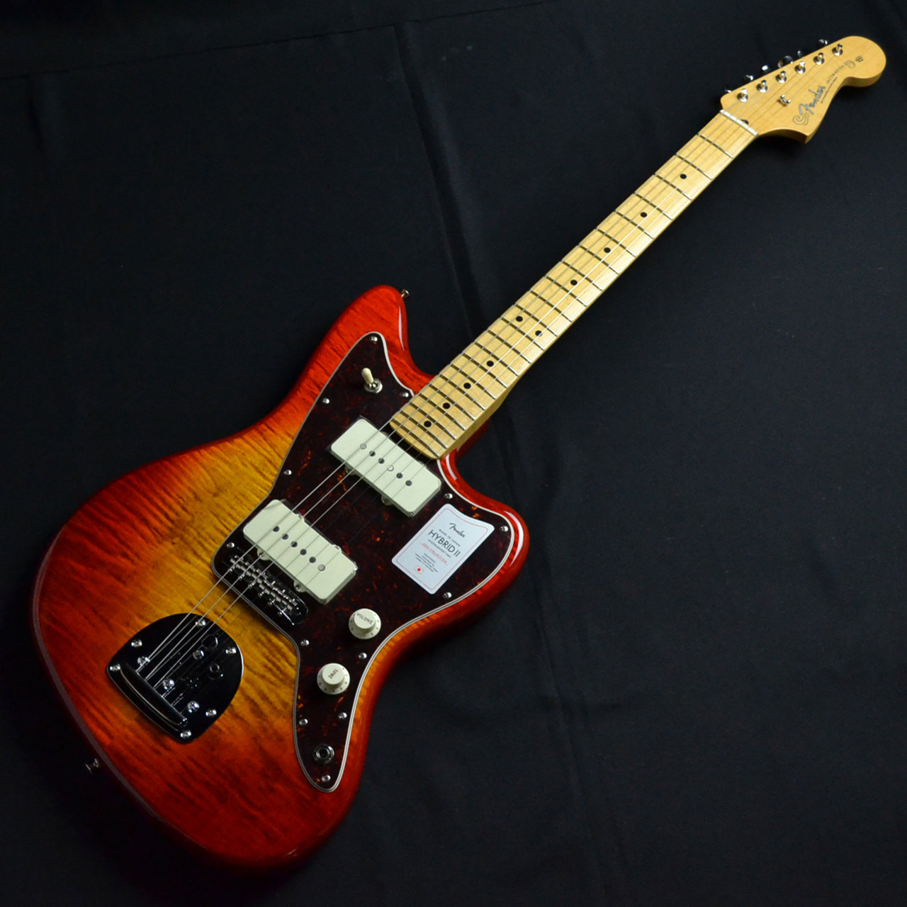 Fender 2024 Collection Hybrid II Jazzmaster Maple Fingerboard Flame Maple  Top Sunset Orange Transparent【現（新品/送料無料）【楽器検索デジマート】