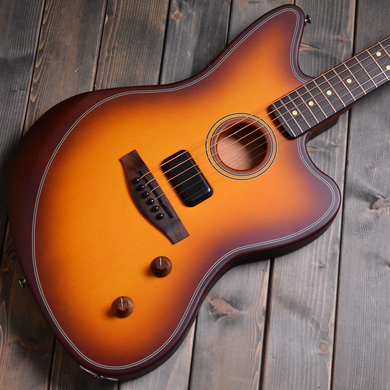 Fender Acoustasonic Standard Jazzmaster Honey Burst エレアコギター