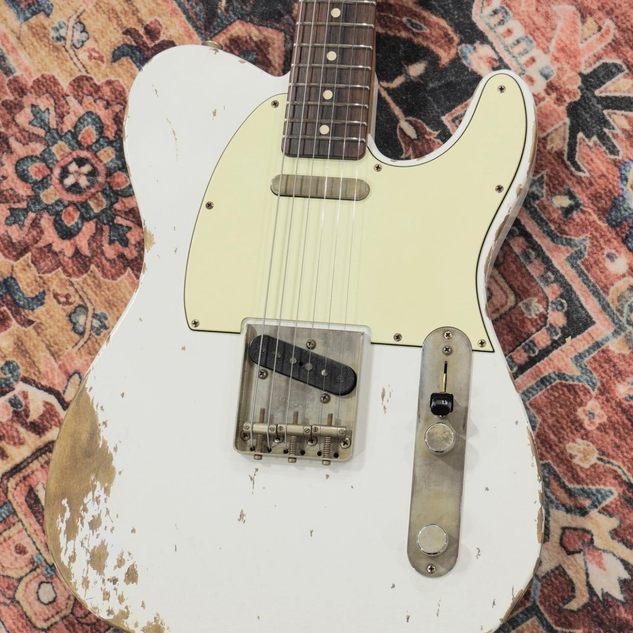 Xotic XTC-1 Olympic White Heavy Aged Alder w/Roasted Flame Maple