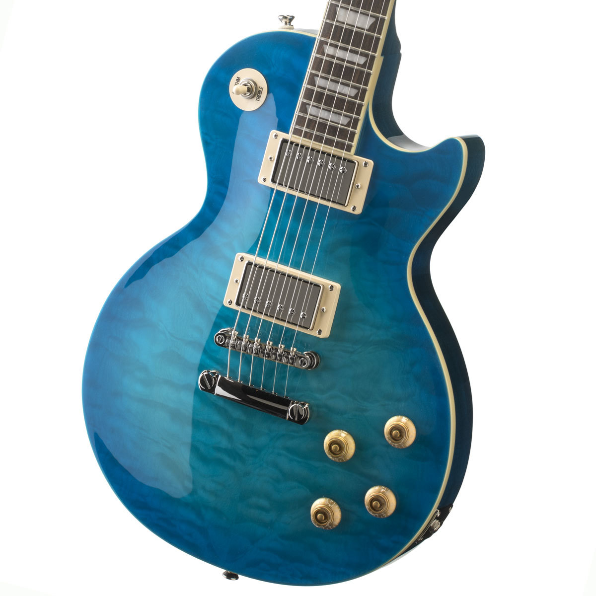 いいスタイル Epiphone エレキギター レスポールタイプ 青系 Hh Lespaul Standard エピフォン Afols Pl