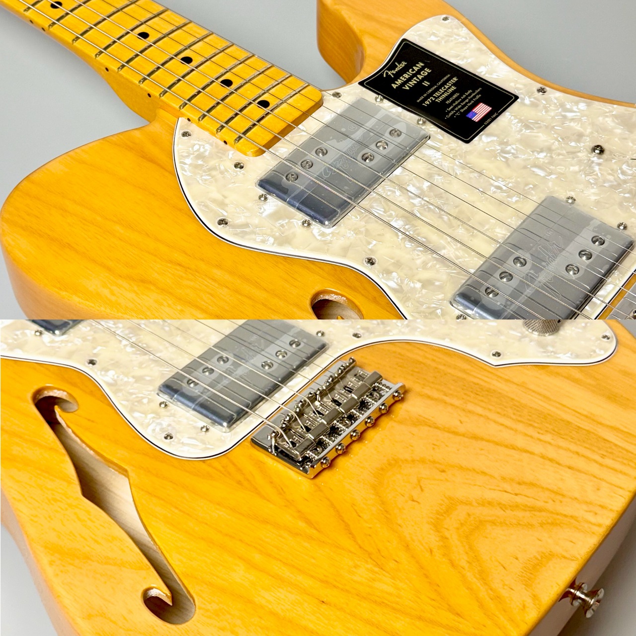 Fender American Vintage II 1972 Telecaster Thinline -Aged Natural