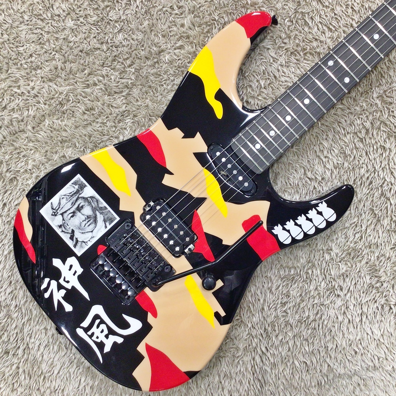 EDWARDS E-KAMIKAZE-I (Black w/Kamikaze Graphic) 【ジョージリンチ ・シグネチャー】（新品/送料無料）【楽器検索デジマート】