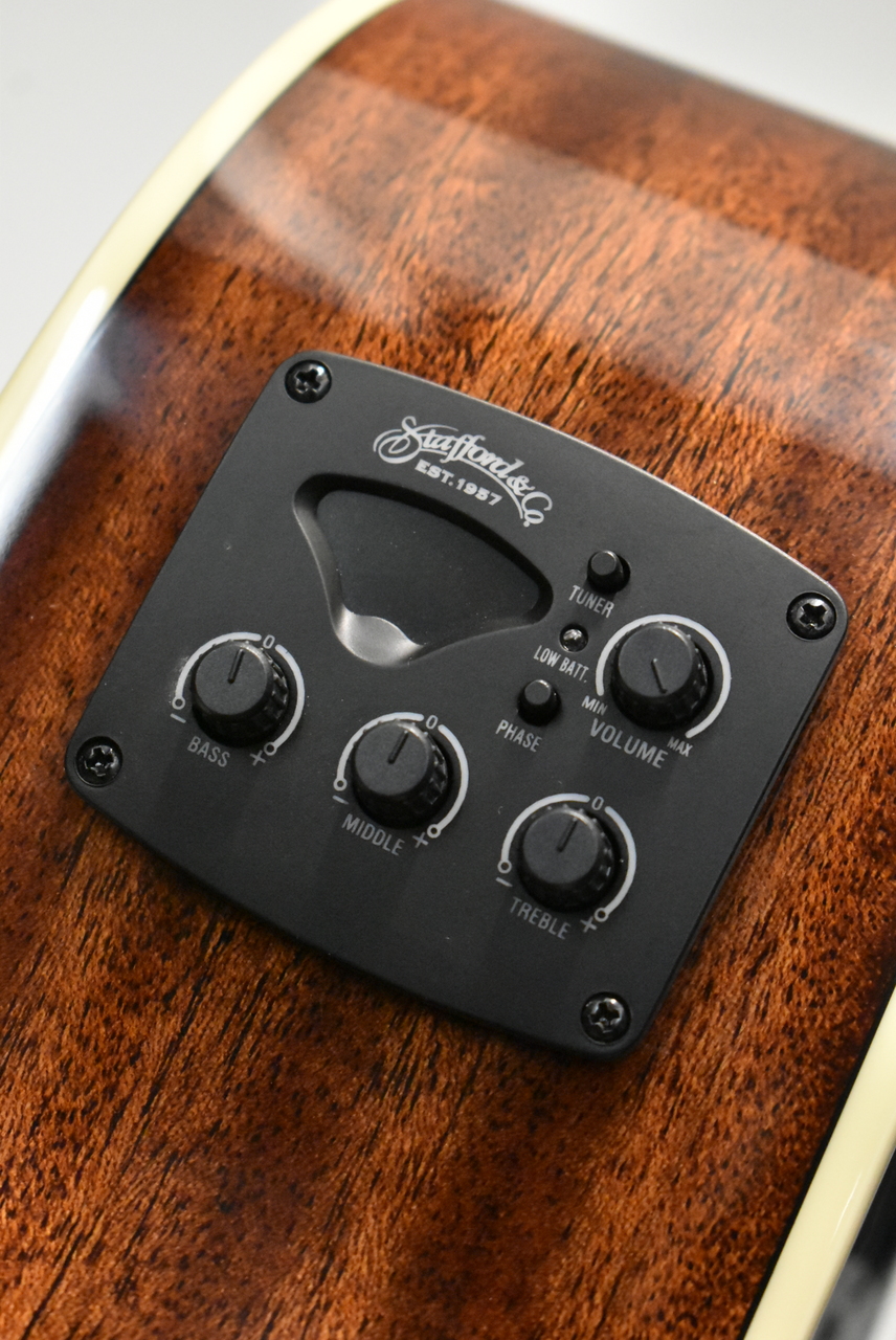 牛骨☆エレアコ】Stafford！オールマホガニー！【弾き易く調整☆新品の