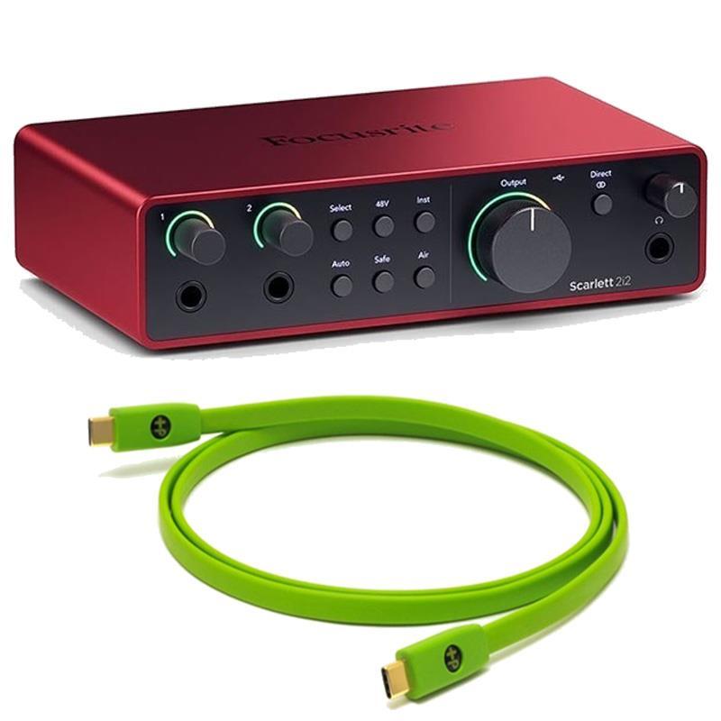 Focusrite Scarlett 2i2 gen4 + OYAIDE製高品質USBケーブルセット(Type