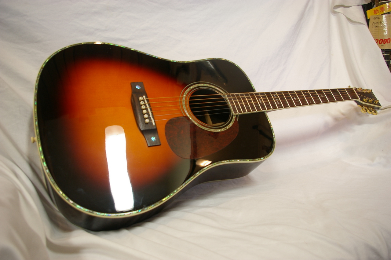 Aria.Dreadnought.AD-80,オール単板。 Aria Dreadnought AD-80 マーチンD-42モデル オール単板（中古