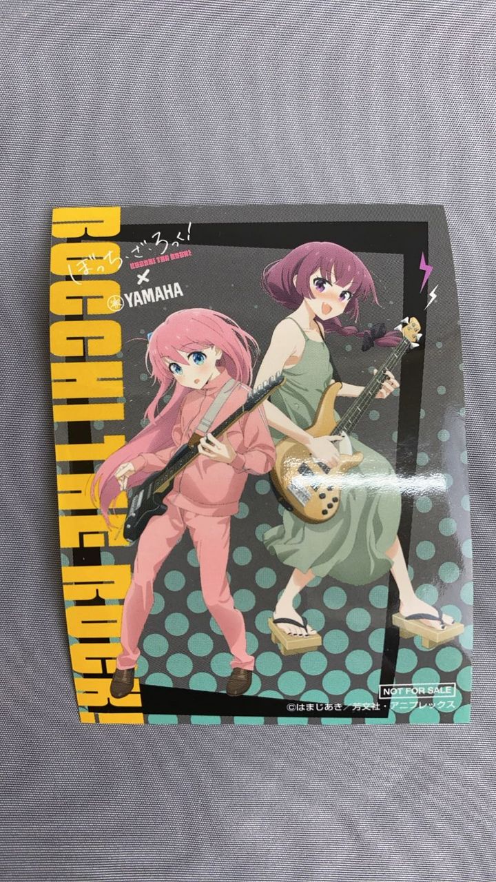 YAMAHA ぼっち・ざ・ろっく！コード早見表クリアファイル（新品