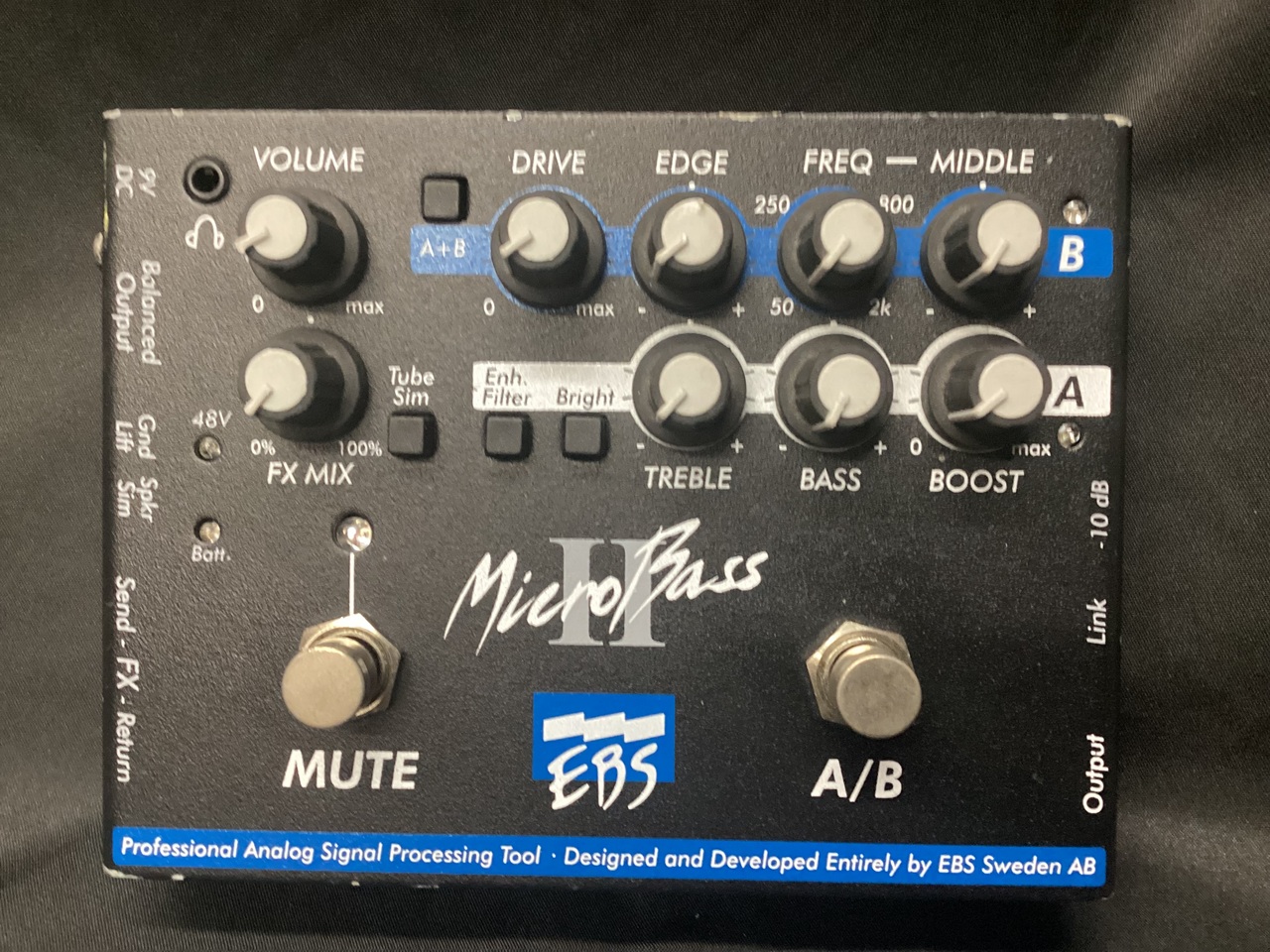 EBS Micro Bass II ベース用　プリアンプ EBS / MicroBass II 〜パッシブベースにおススメな多機能アウト