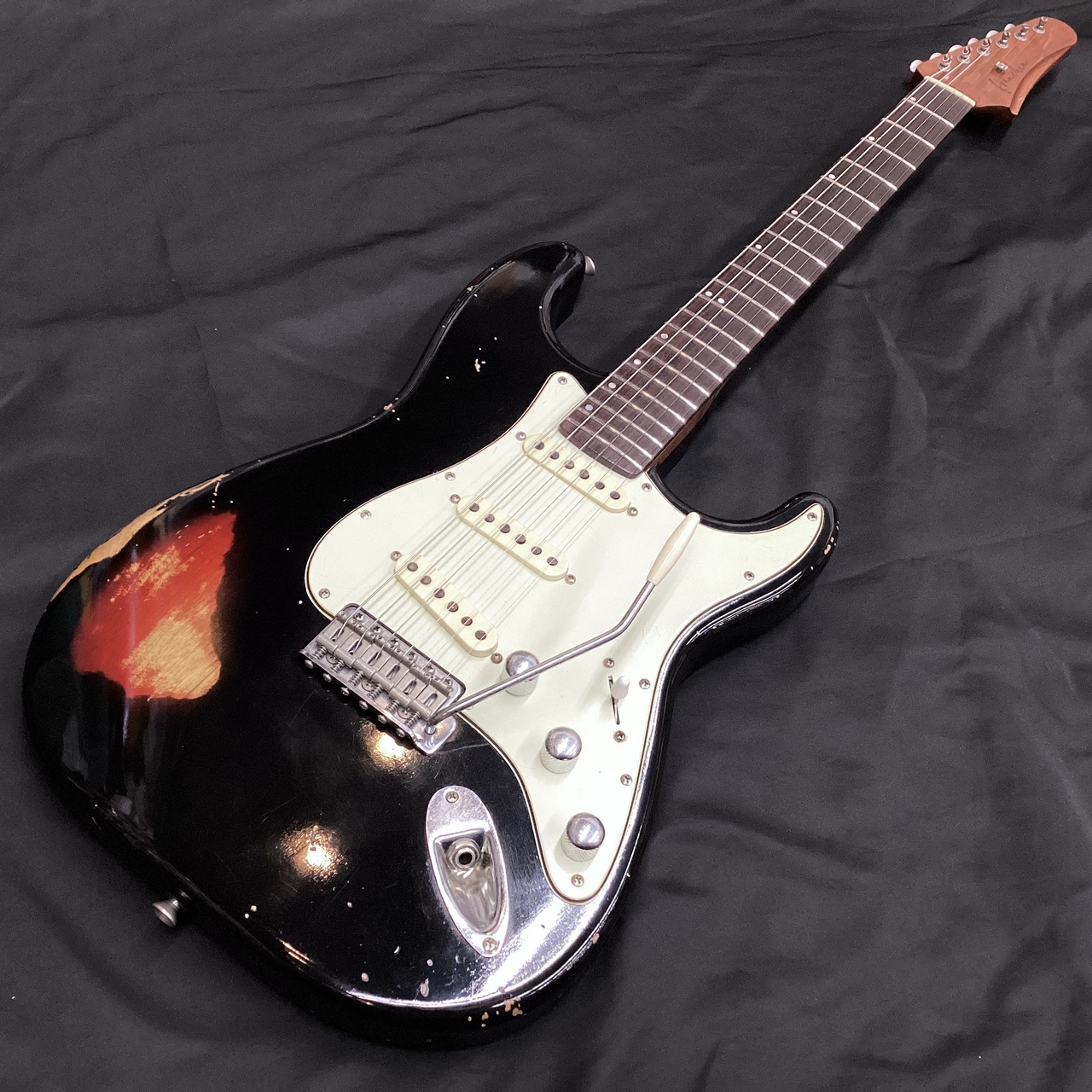 Franchin Guitars Classic Aged Mercury/Black over 3-Color Sunburst