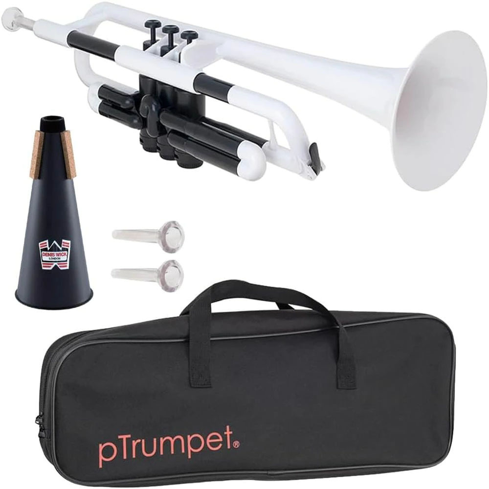 pInstruments PTRUMPET1W/WHITE+Mute5571 【ミュートバンドルセット