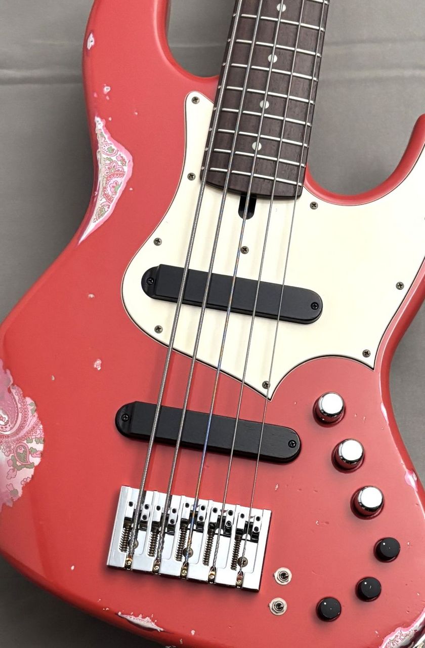 xotic xj 1t 5st 用 lindy fralin ピックアップ Xotic XJ-1T 5st Alder/R/Roasted -Fiesta Red over Pink Paisley /MH