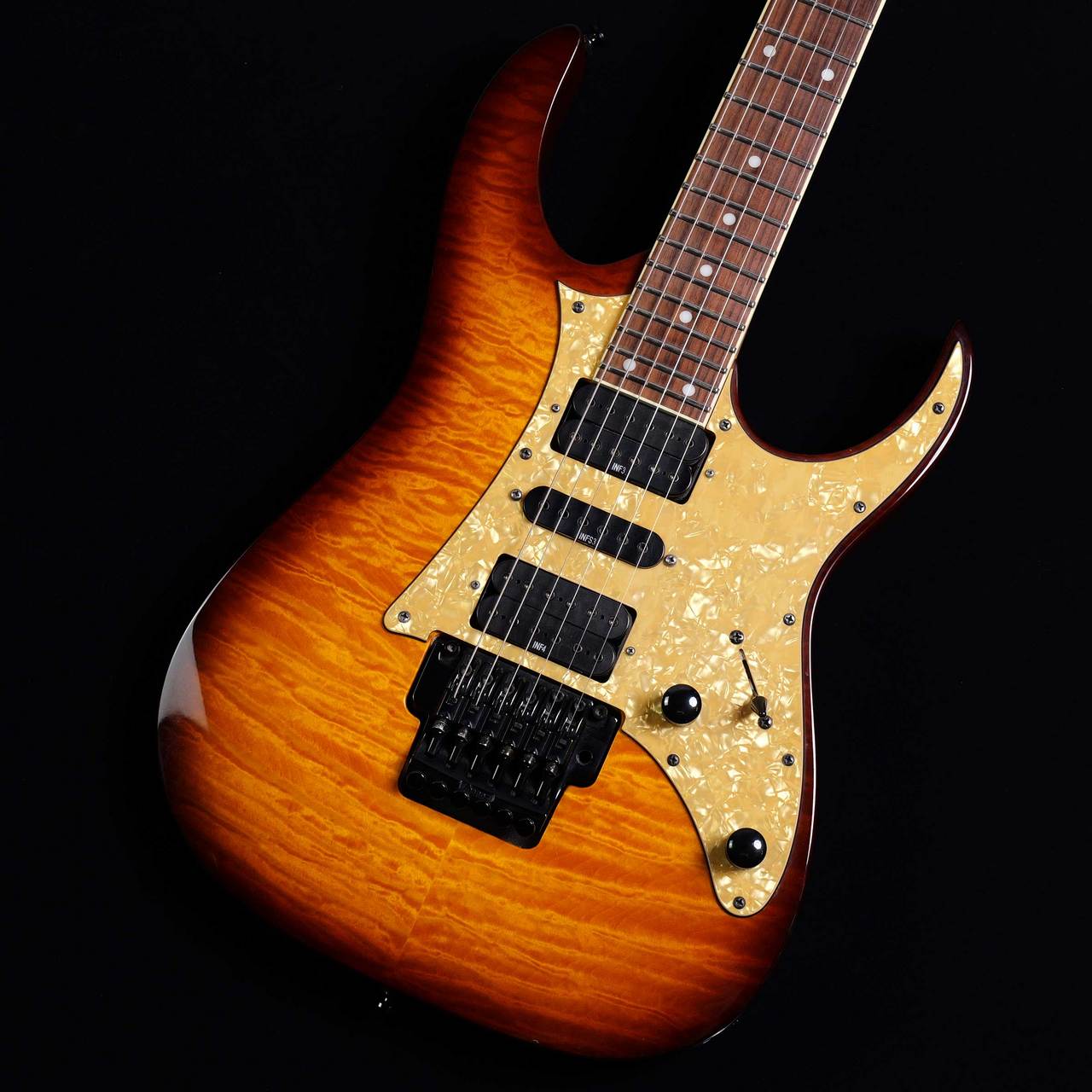 中古】Ibanez RG350QMZ Sapphire Blue ハードケース付属