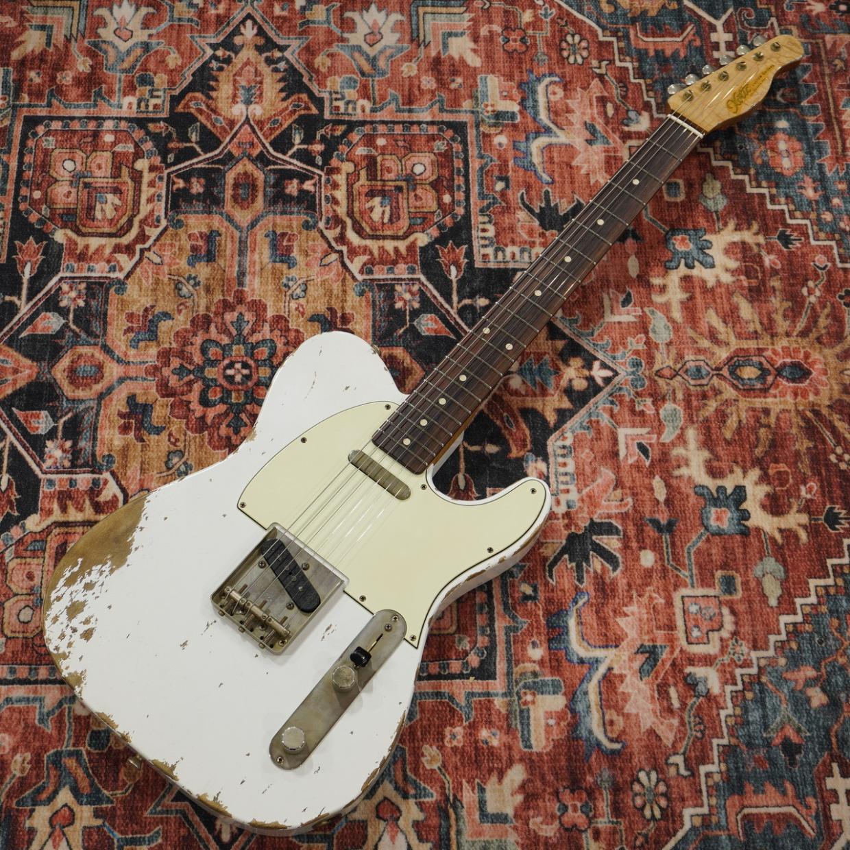 Xotic XTC-1 Olympic White Heavy Aged Alder w/Roasted Flame Maple
