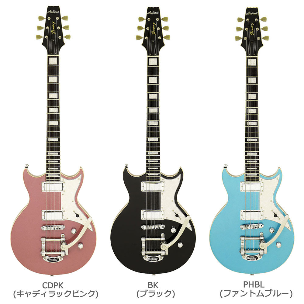 Aria Pro II 212-MK2 BK エレキギター セミソリッドギター（新品/送料無料）【楽器検索デジマート】
