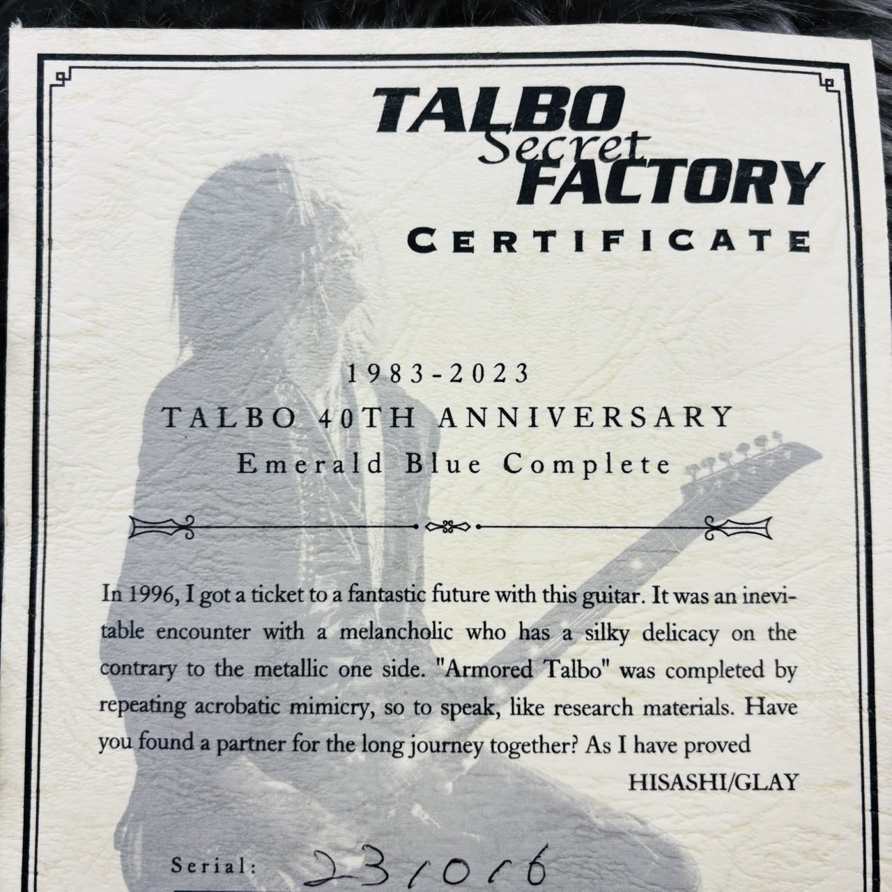 talbo 40th anniversary Emerald BLUE ギター talbo 40th anniversary