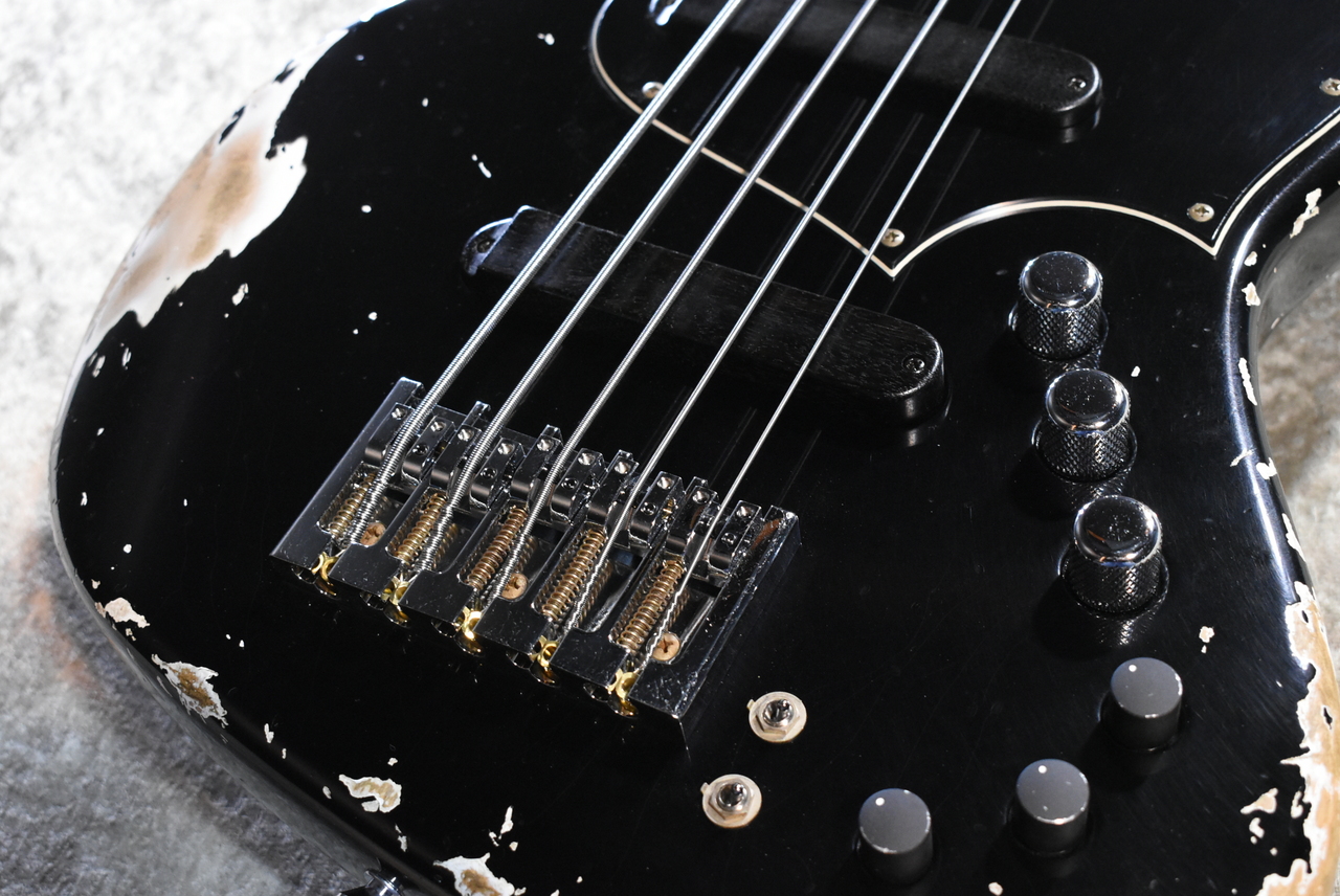 Xotic XJ-1T 5st Heavy Aged-Alder Body -Black/MH Maple/Rose #J-3667