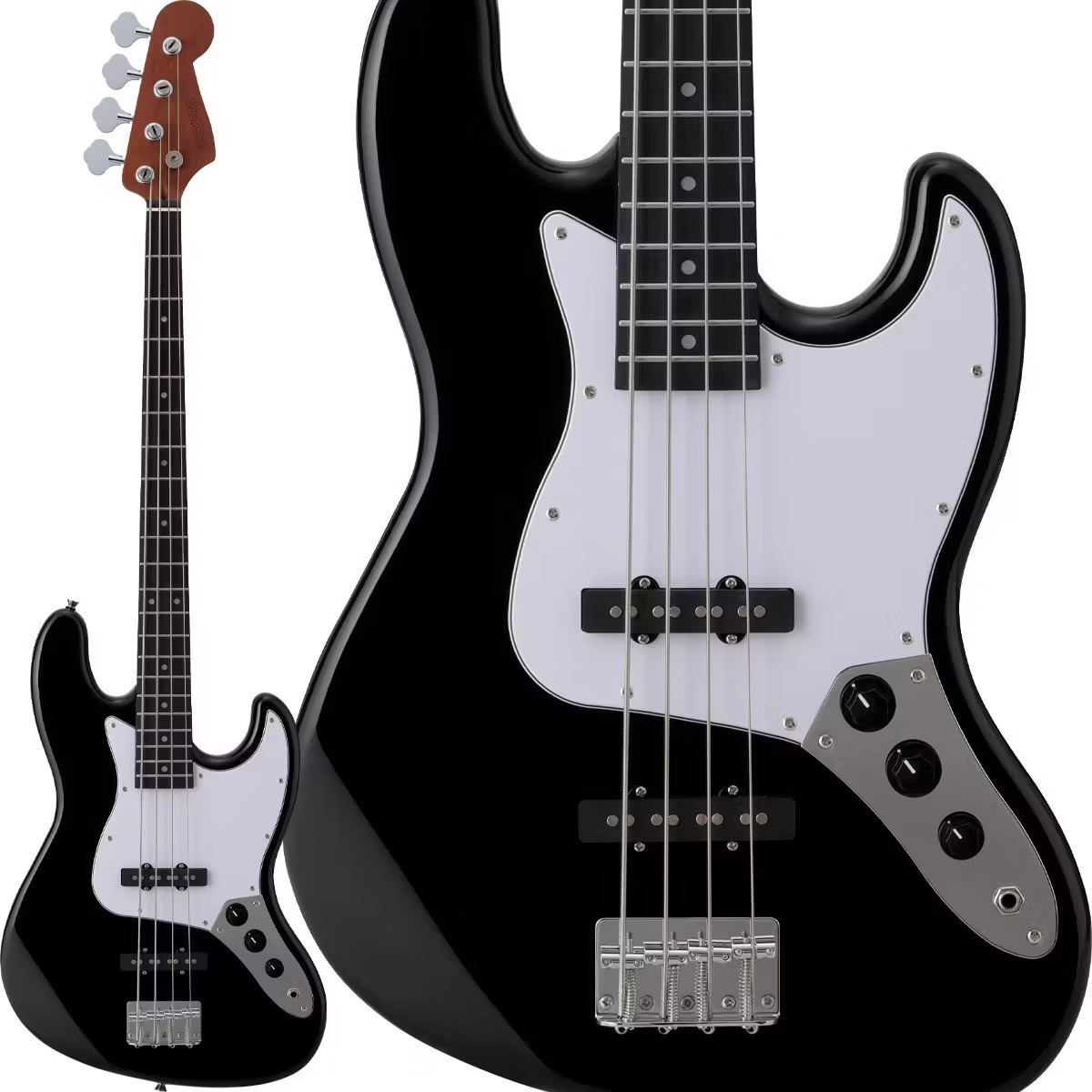 BUSKER'S BJB-Standard BLK ジャズベースタイプ ローステッドメイプル