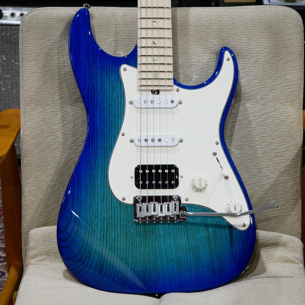 ギター Crews Maniac Sound Bottoms Up SSH Crews Maniac Sound Bottom's Up 2025 Ash/Maple Blue Burst