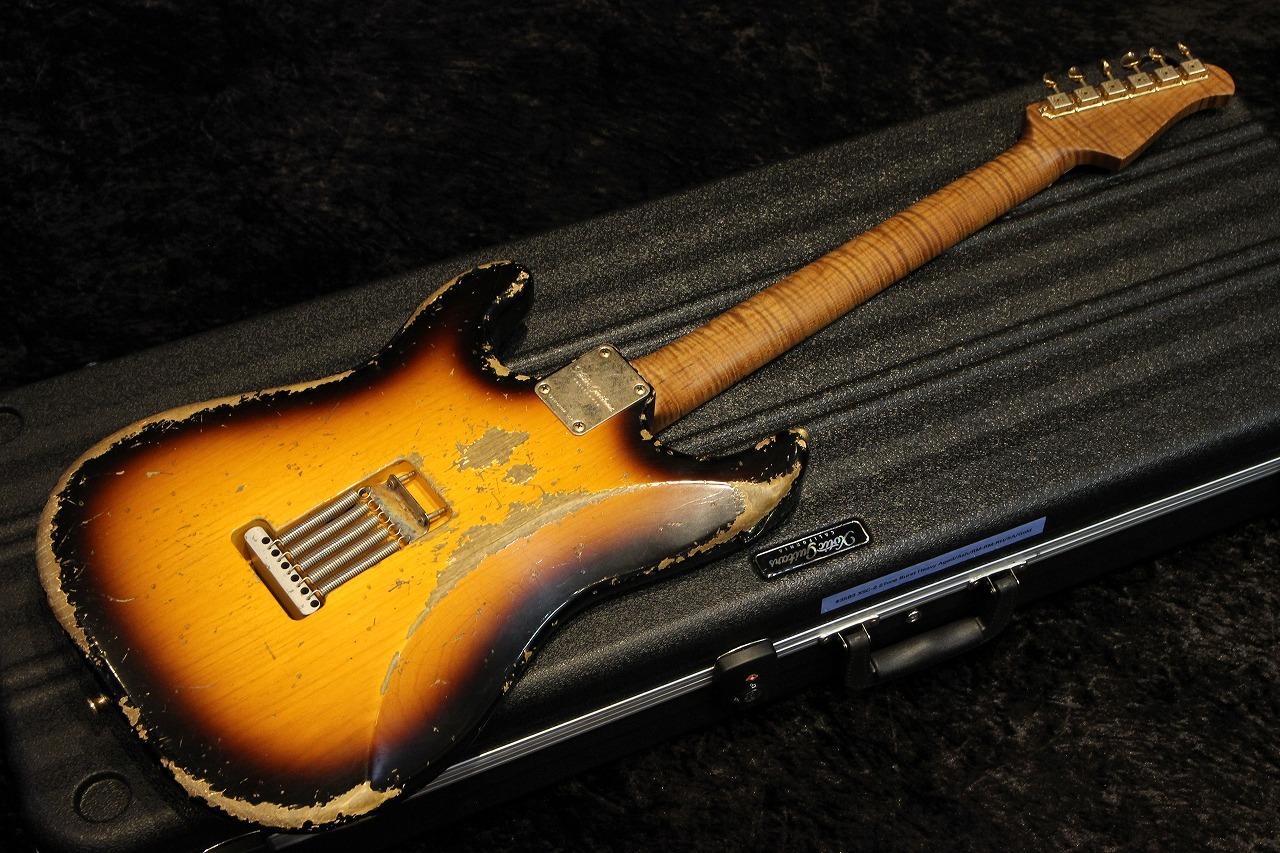 Xotic XSC-2 2-Tone Burst Heavy Aged 5A Grade Flame Neck Reverse Headstock  #3583（新品/送料無料）【楽器検索デジマート】