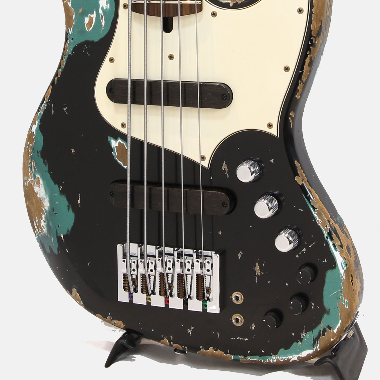 Xotic XJ-1T 5ST Black over Sherwood Green Heavy Aged /Alder/R