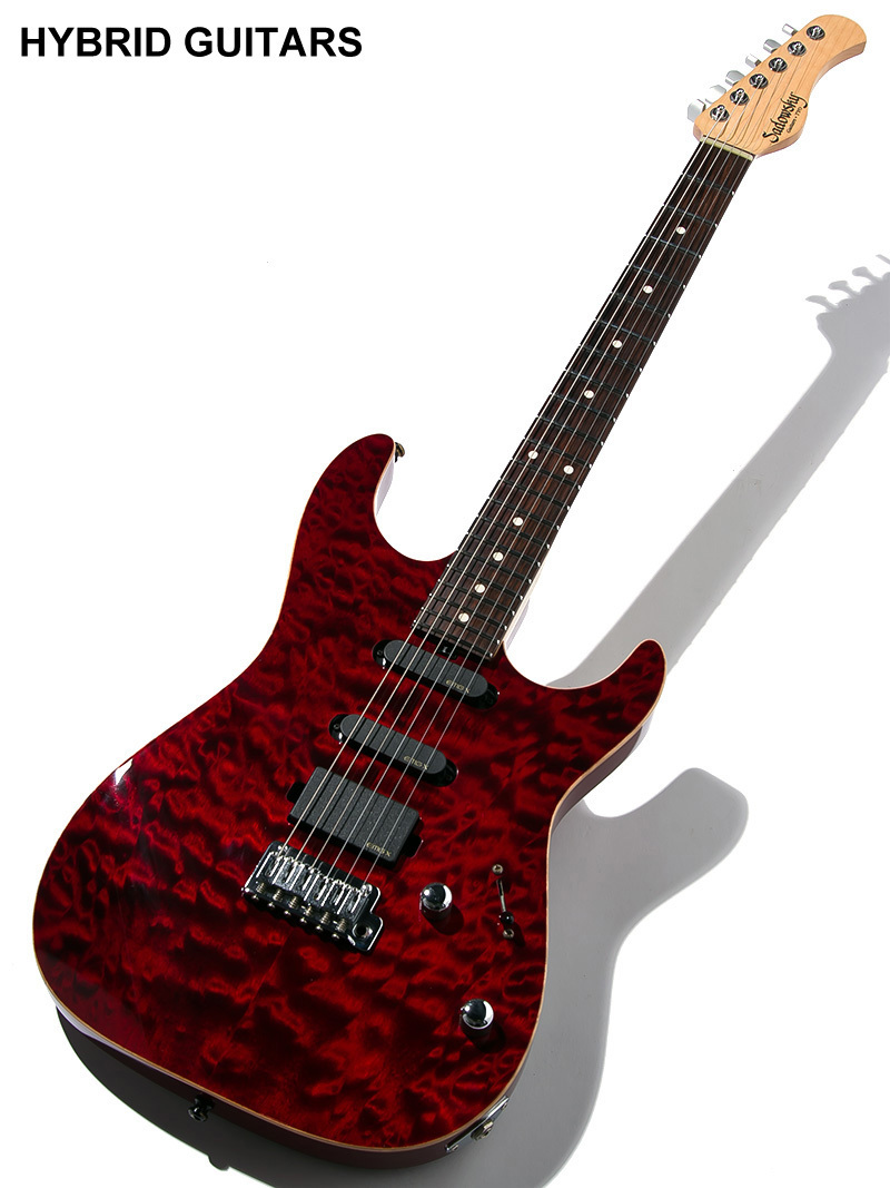 Sadowsky TYO Modern Edge Strat EMG Black Cherry（中古）【楽器検索デジマート】