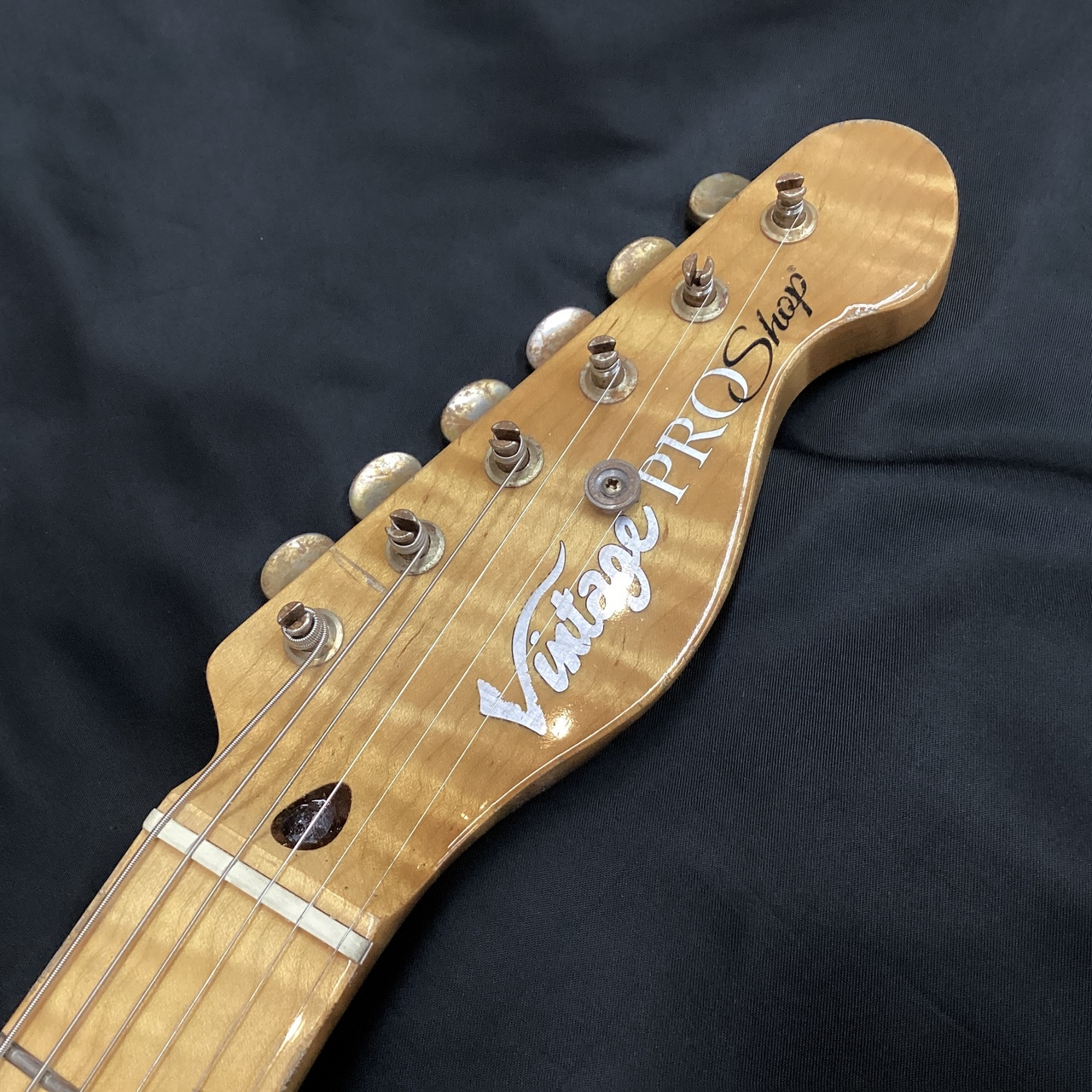 Vintage V52 ProShop Unique Electric Guitar/Black ICON with Bigsby