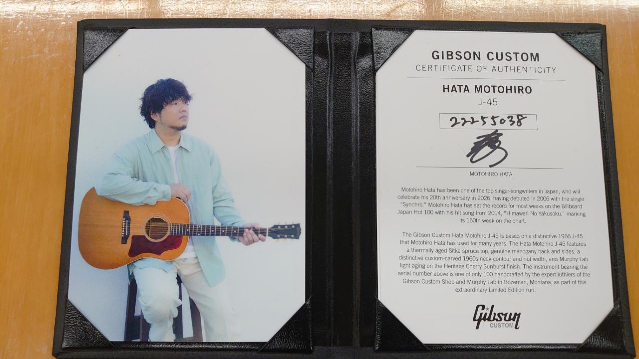 Gibson Custom Shop Hata Motohiro 秦基博 J-45 Murphy Lab Ultra