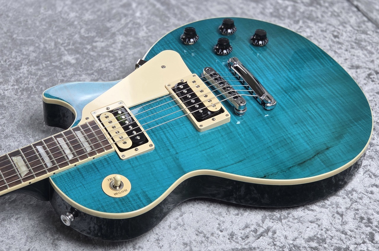 【No.238】ブルーグリーン グラデーション トランプの兵隊さん キラキラ Gibson Les Paul Traditional Pro V / Translucent Teal #218540110