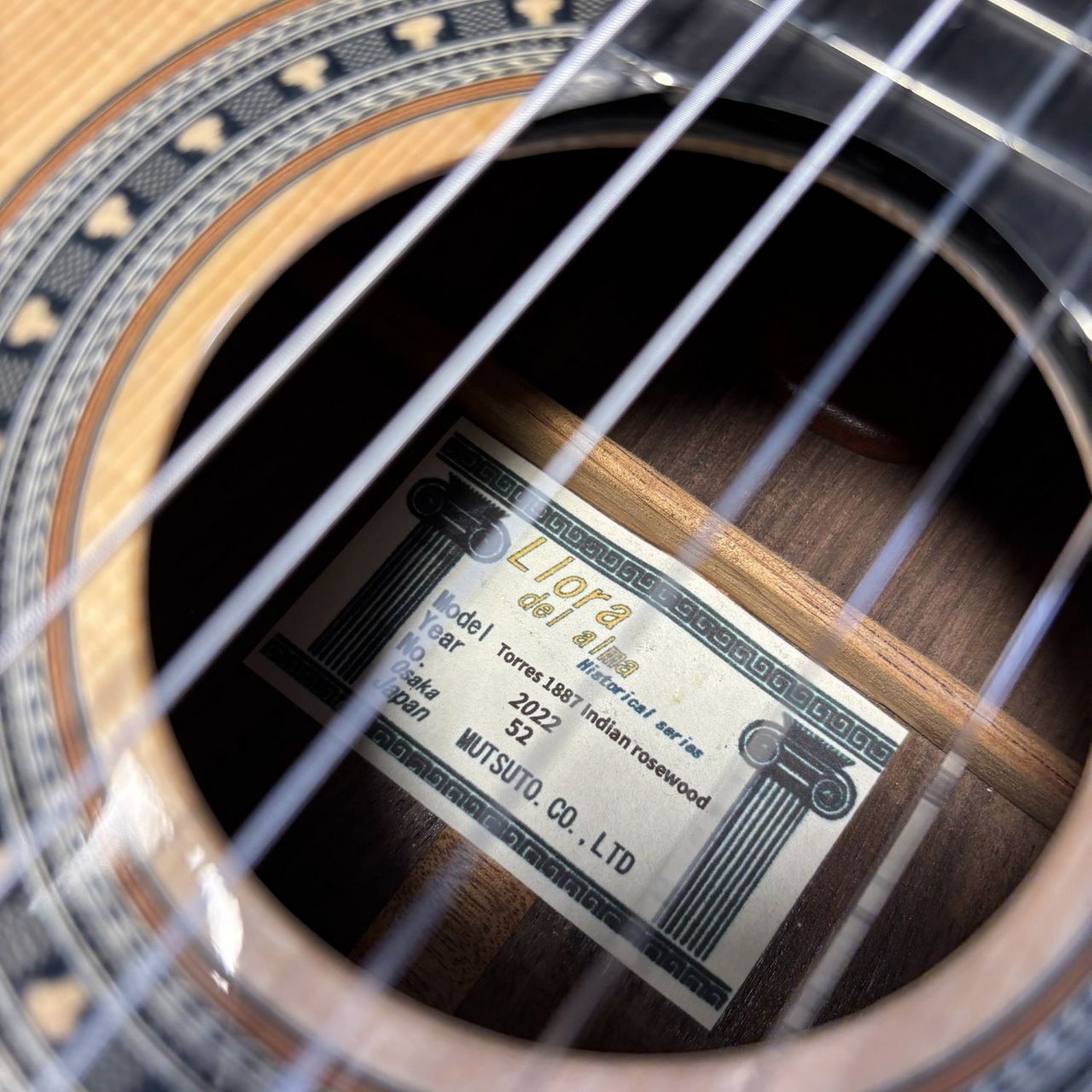 Llora del alma Guitar Torres1887/ローズ【現物写真】【ケース付き
